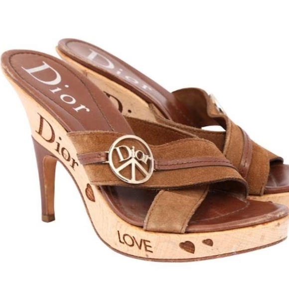 Dior Brown and Tan Heels - Picture 2 of 6